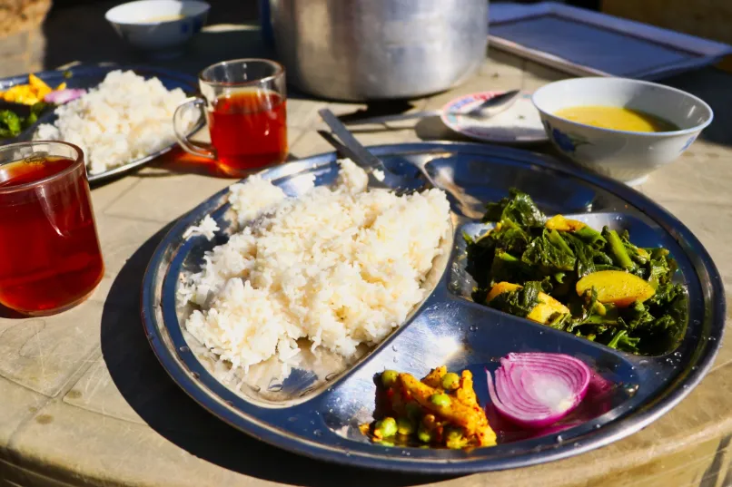 Vegetarisch eten Nepal Dal Bhat LIMITED RIGHTS DAISY