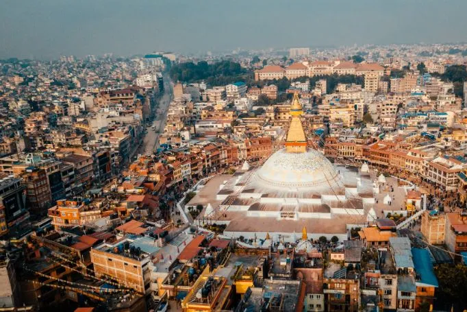 Kathmandu luchtfoto nepal