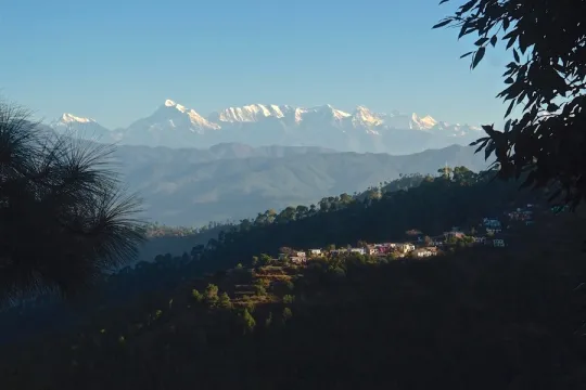 Uitzicht op de Himalaya